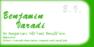 benjamin varadi business card